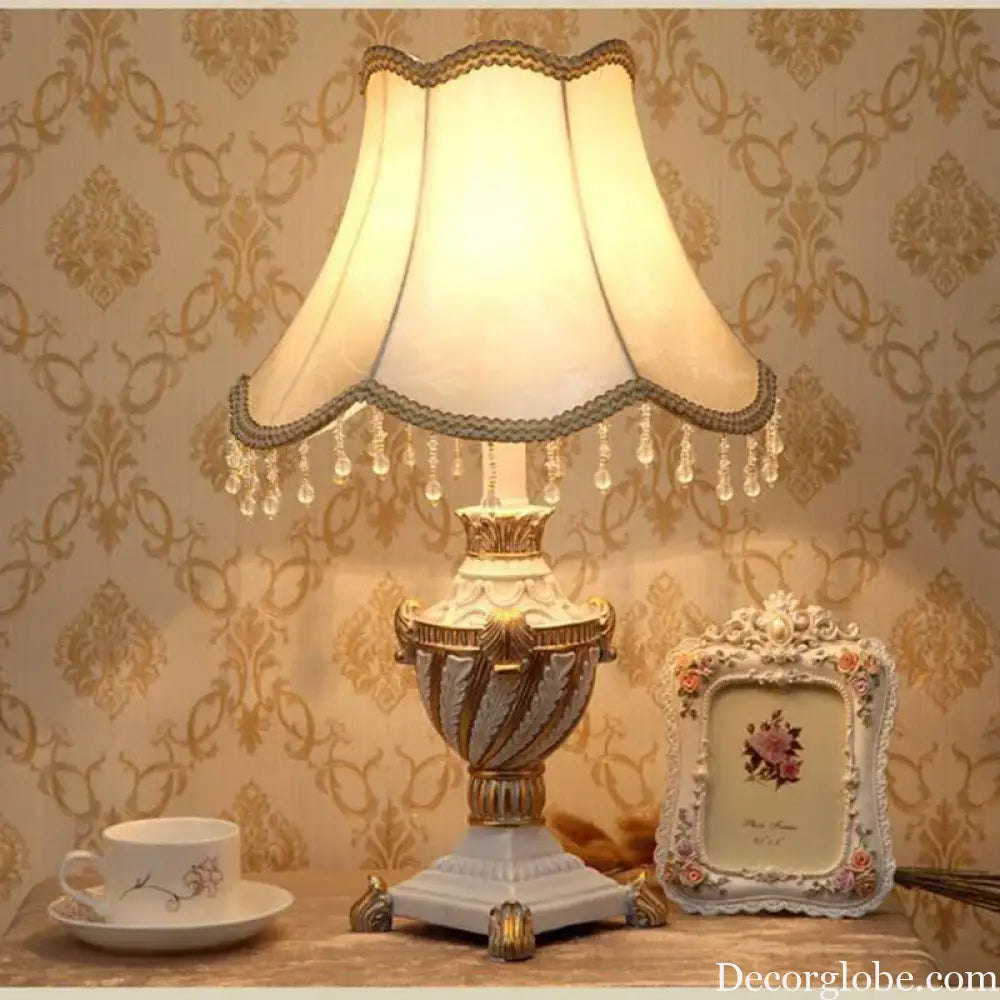 Valentina Mediterranean Luxury Hand-Woven Resin Table Lamp - Table Lamp