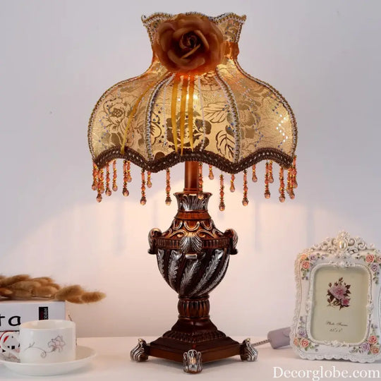 Valentina Mediterranean Luxury Hand-Woven Resin Table Lamp - Table Lamp