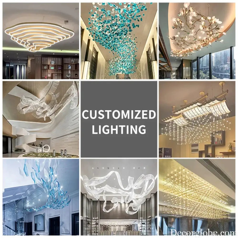 Valeria Custom Build Postmodern Acrylic Round Chandelier Chandelier