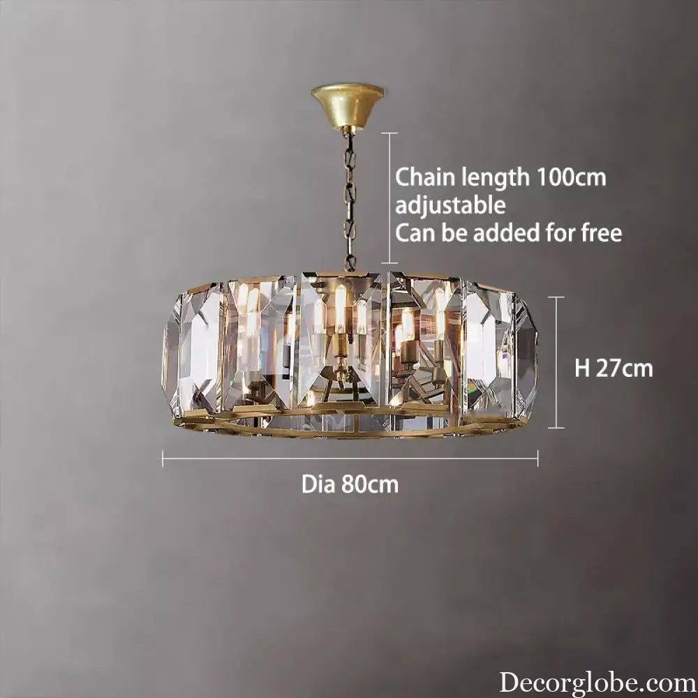Versatile Dimmable LED Crystal Chandelier - Elegant Lighting Fixture in Gold, Chrome, and Black Finishes for Foyers and More - DecorGlobe