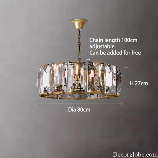 Versatile Dimmable LED Crystal Chandelier - Elegant Lighting Fixture in Gold, Chrome, and Black Finishes for Foyers and More - DecorGlobe