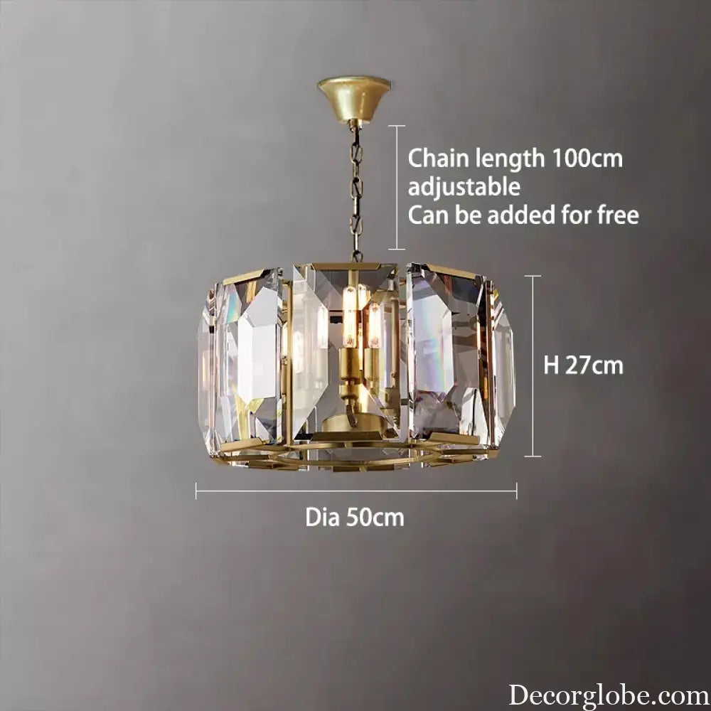 Versatile Dimmable LED Crystal Chandelier - Elegant Lighting Fixture in Gold, Chrome, and Black Finishes for Foyers and More - DecorGlobe