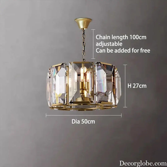 Versatile Dimmable LED Crystal Chandelier - Elegant Lighting Fixture in Gold, Chrome, and Black Finishes for Foyers and More - DecorGlobe