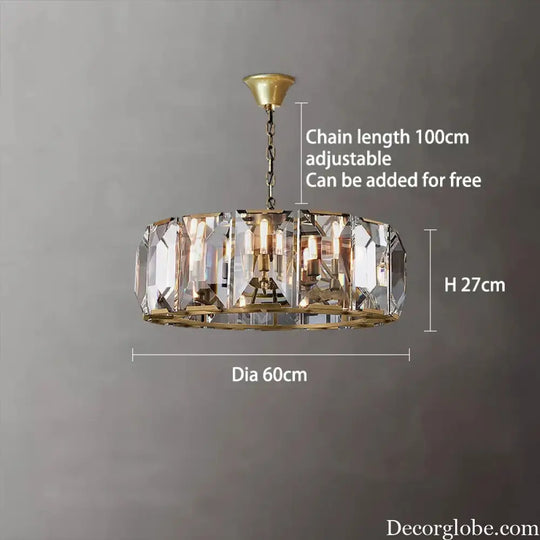 Versatile Dimmable LED Crystal Chandelier - Elegant Lighting Fixture in Gold, Chrome, and Black Finishes for Foyers and More - DecorGlobe