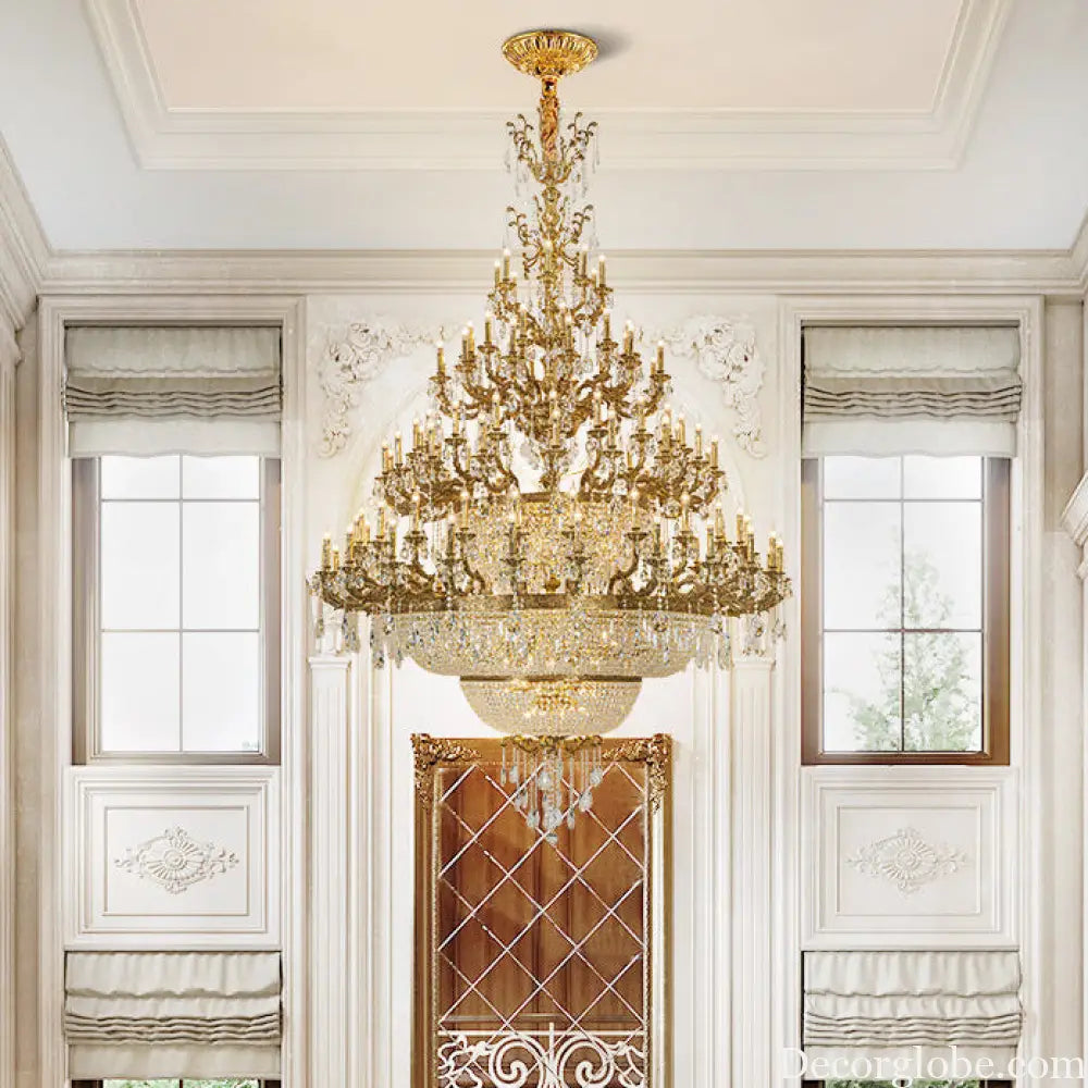 Victoria European Copper Crystal Grand Staircase Chandelier Chandelier (diameter 230cm, height 300cm) Chandelier