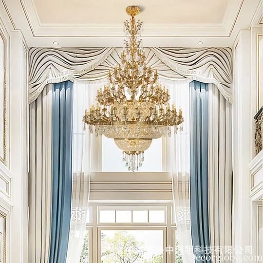 Victoria European Copper Crystal Grand Staircase Chandelier Chandelier (diameter 230cm, height 300cm) Chandelier