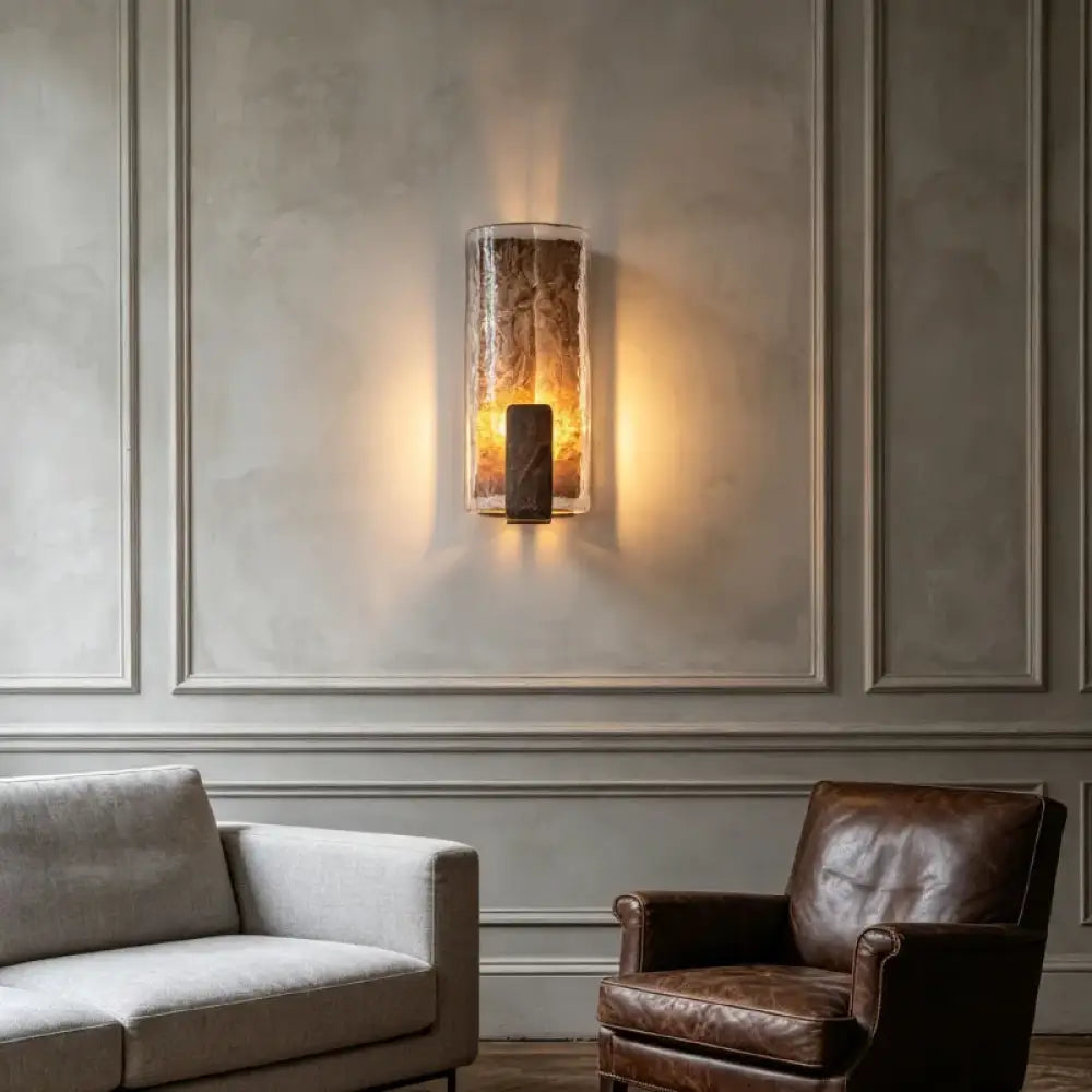 Vintage Luxury Aluminum Glass Home Decor Sconce LED Wall Light Lamp For Bedroom Villa Living Room Lighting Fixtures