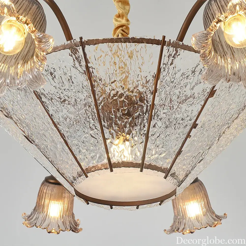 Vintage Flower Glass LED Pendant Chandelier Chandelier