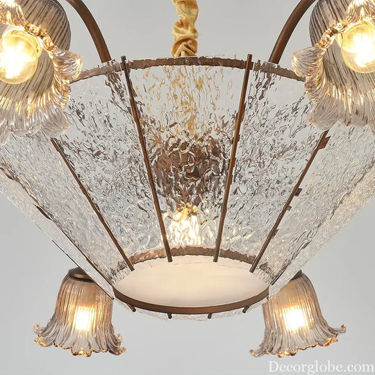 Vintage Flower Glass LED Pendant Chandelier Chandelier