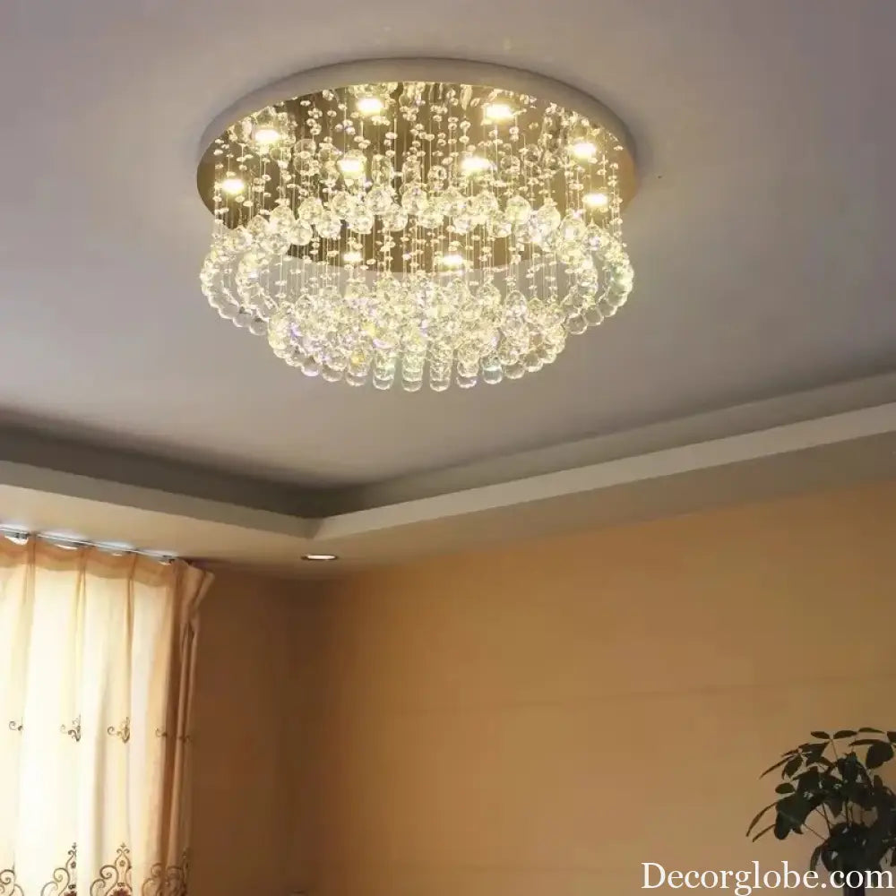 led crystal ceiling chandelier Rectangular living room light dining room bedroom study light Crystal cable light