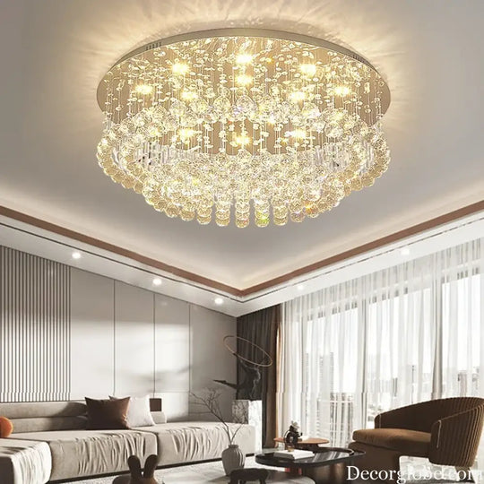 led crystal ceiling chandelier Rectangular living room light dining room bedroom study light Crystal cable light