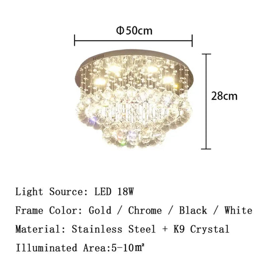 led crystal ceiling chandelier Rectangular living room light dining room bedroom study light Crystal cable light