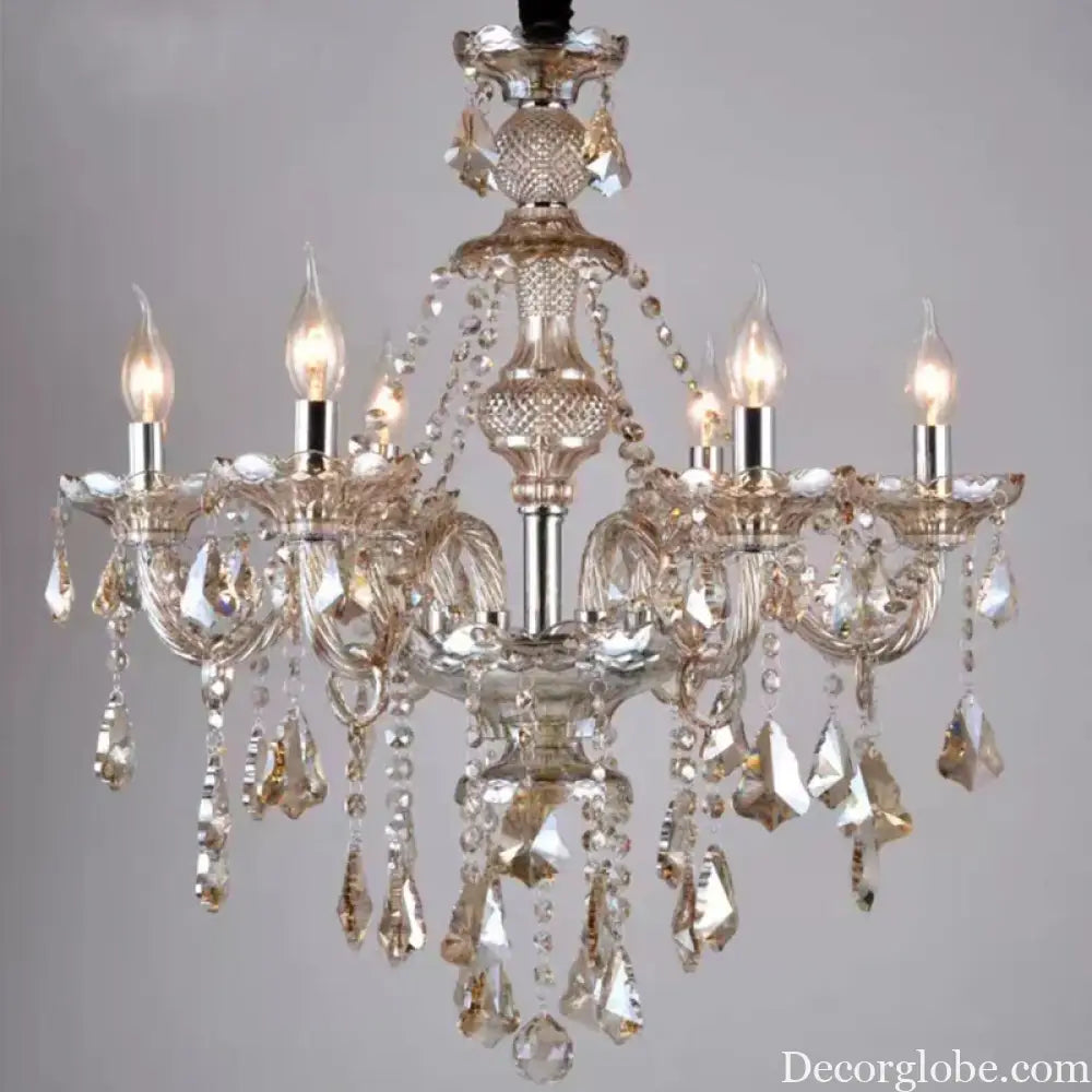 VIREON Cognac Crystal European-Style Chandelier Chandelier