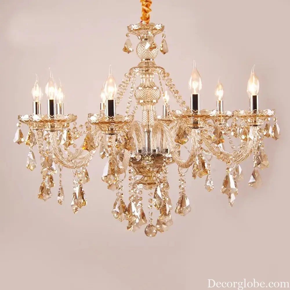VIREON Cognac Crystal European-Style Chandelier Chandelier