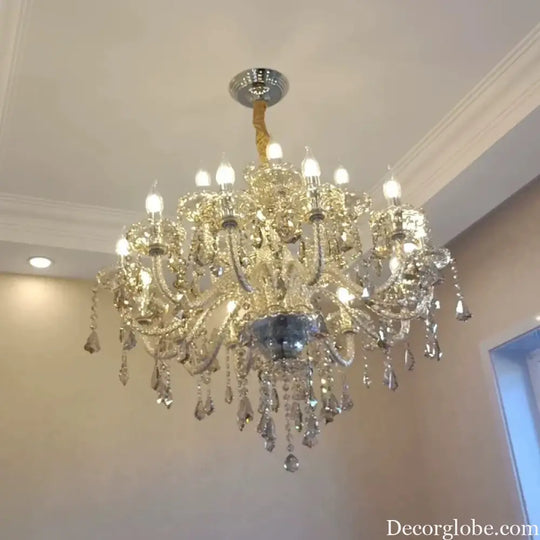 VIREON Cognac Crystal European-Style Chandelier Chandelier