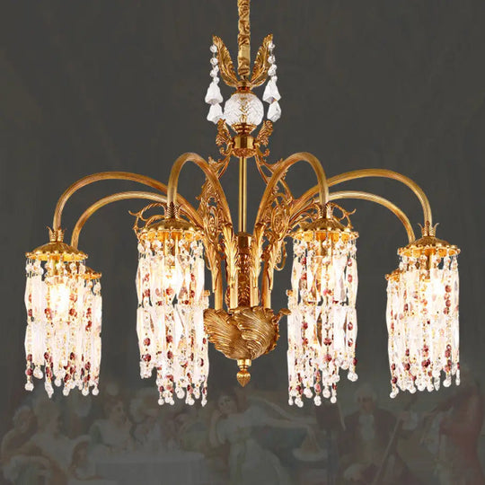 French style light luxury chandelier villa luxury atmosphere living room dining room bedroom lamp European retro