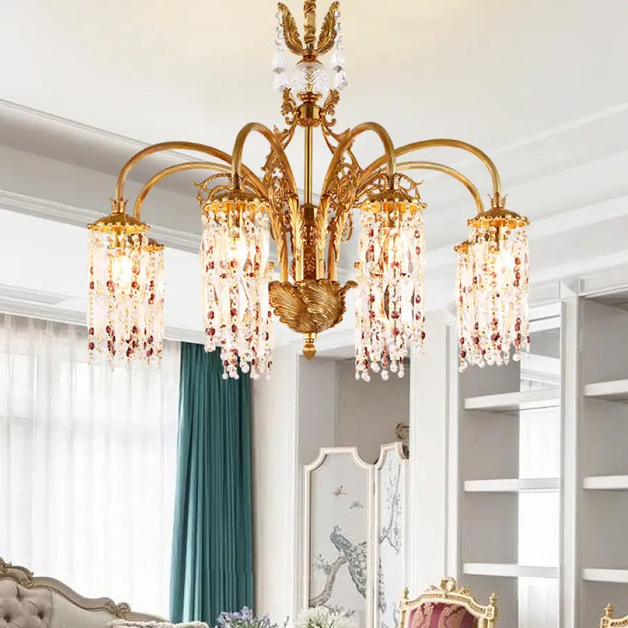 French style light luxury chandelier villa luxury atmosphere living room dining room bedroom lamp European retro