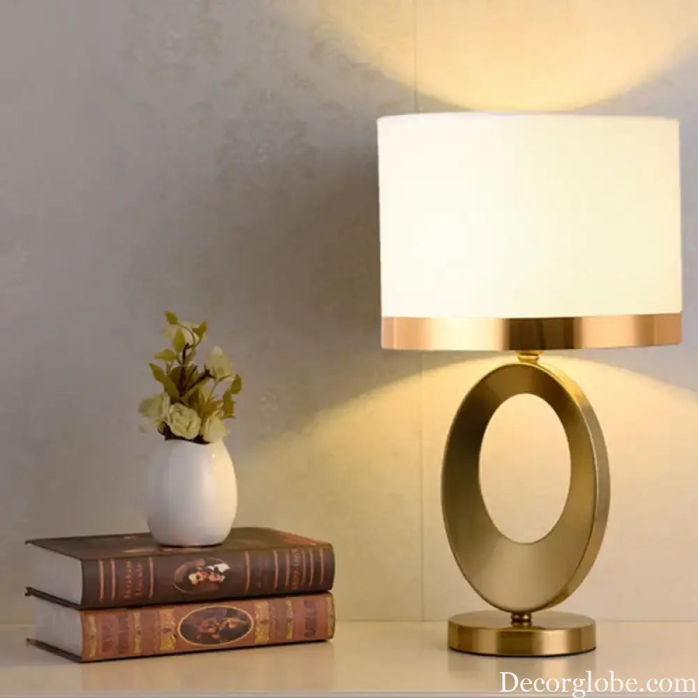 Élise European Metal Fabric Bedside Table Lamp E27 Modern Light