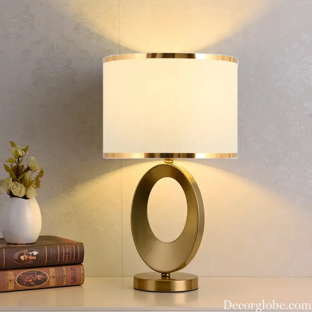 Élise European Metal Fabric Bedside Table Lamp E27 Modern Light