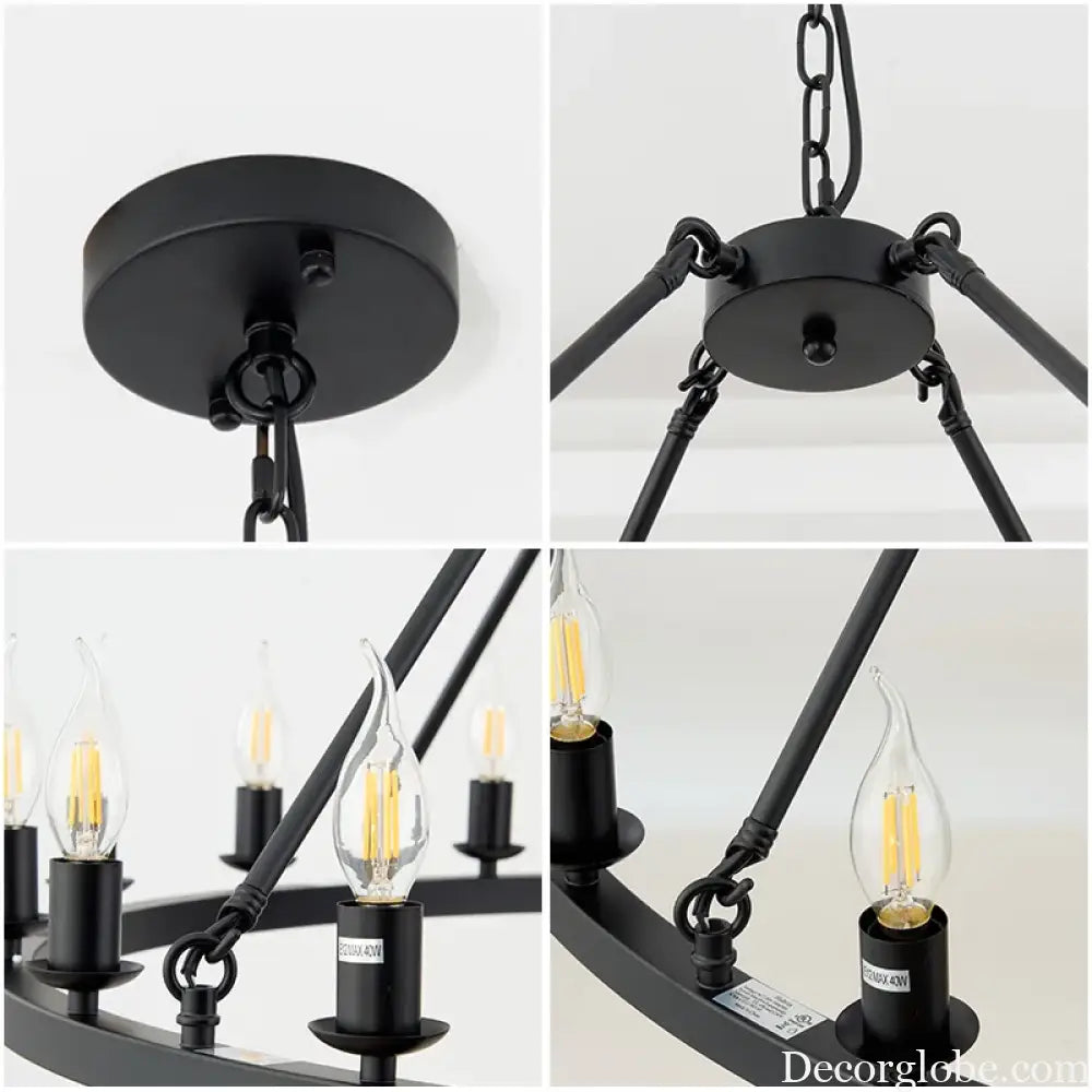 Wagon Wheel Chandelier Pendant Light for Cafés and Restaurants Chandelier