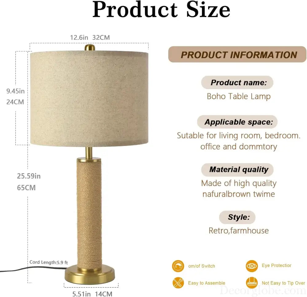 Sophie Boho Gold Touch Table Lamp