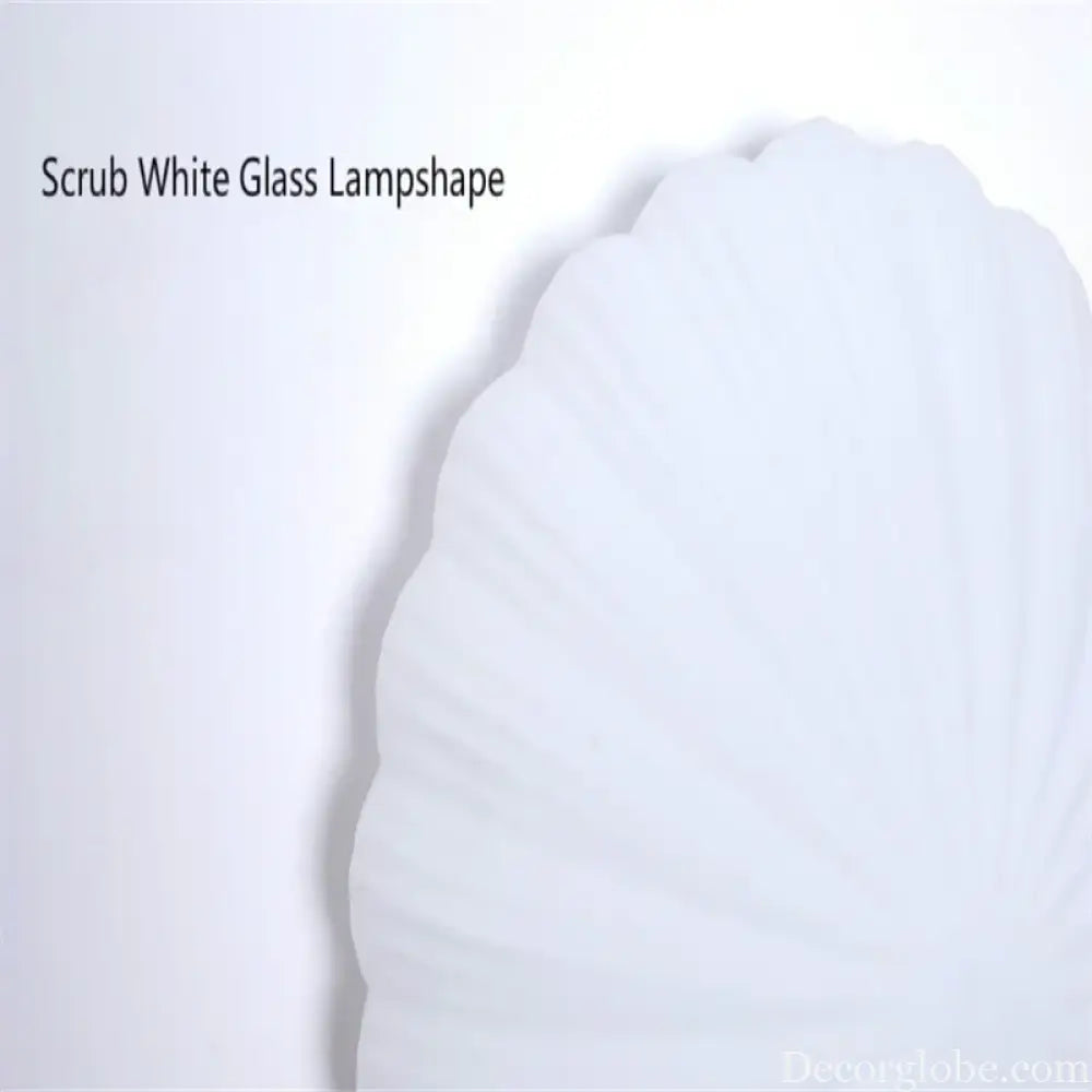 Home Deco Shell Shape E27 LED Bulb Ceiling Light Fixture Modern Brief Romantic Kids Bedroom White Glass Conch Ceiling