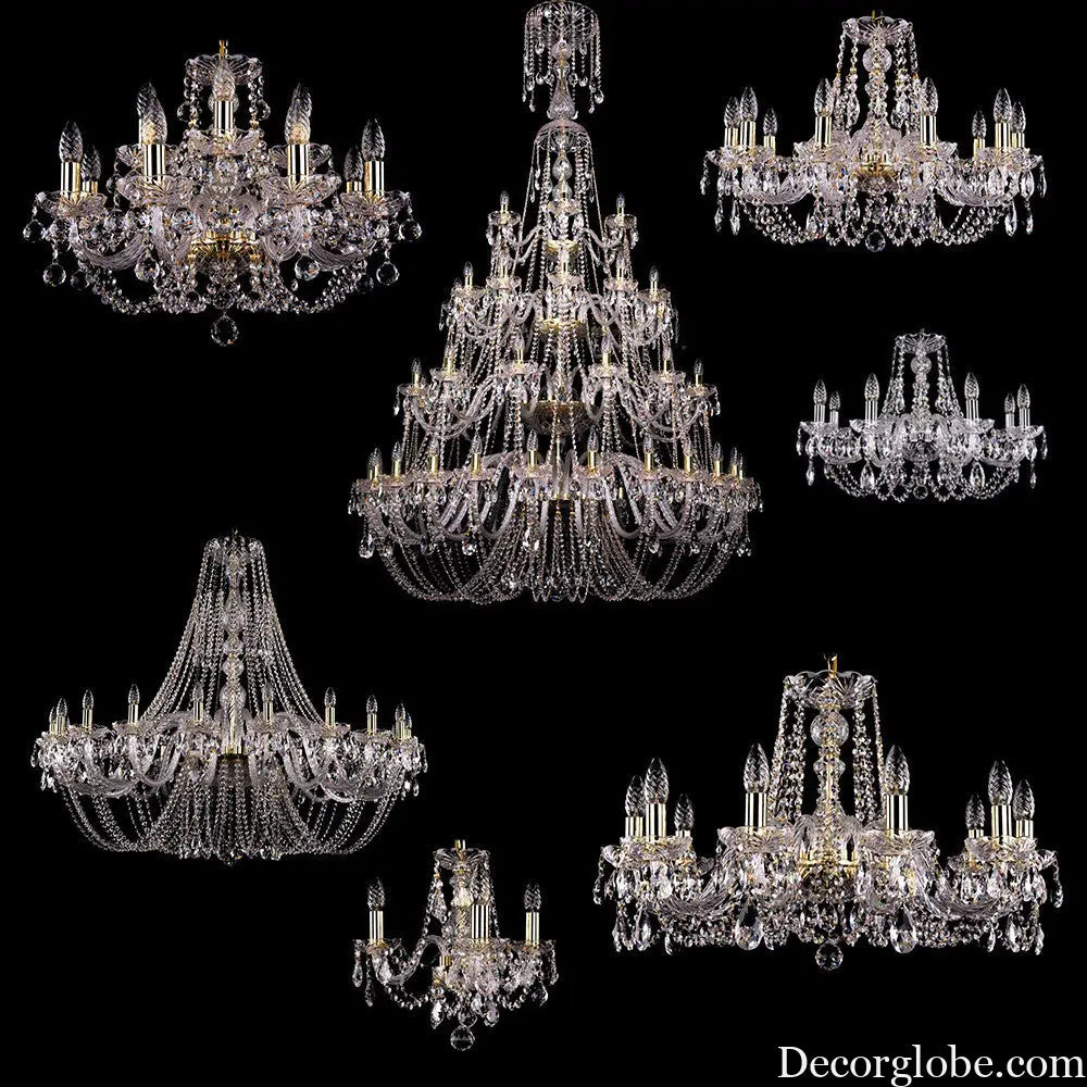 European-style crystal chandelier light luxury living room lamp simple modern bedroom lamp luxury atmosphere Villa