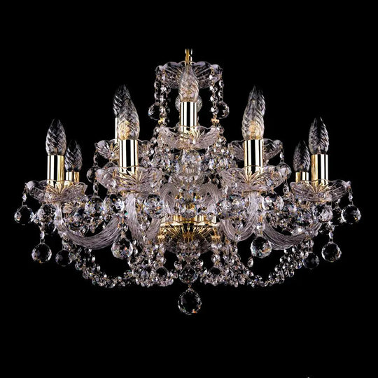 European-style crystal chandelier light luxury living room lamp simple modern bedroom lamp luxury atmosphere Villa