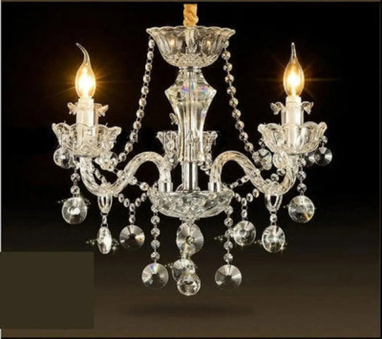 European-style crystal chandelier light luxury living room lamp simple modern bedroom lamp luxury atmosphere Villa