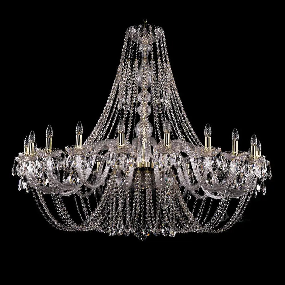 European-style crystal chandelier light luxury living room lamp simple modern bedroom lamp luxury atmosphere Villa