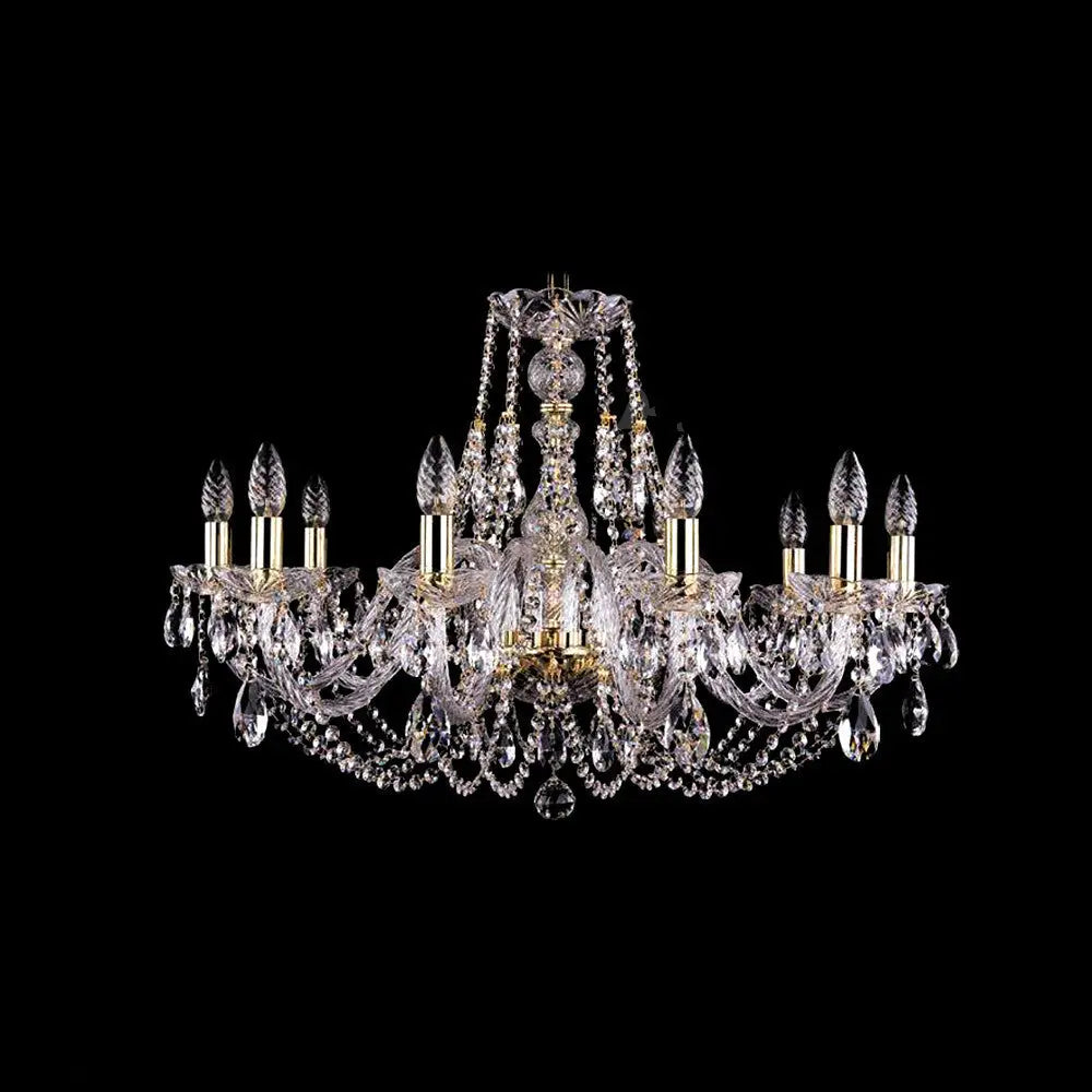 European-style crystal chandelier light luxury living room lamp simple modern bedroom lamp luxury atmosphere Villa