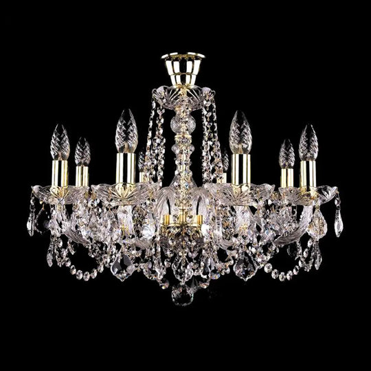 European-style crystal chandelier light luxury living room lamp simple modern bedroom lamp luxury atmosphere Villa