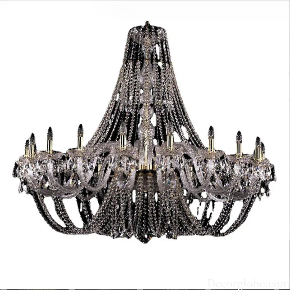 European-style crystal chandelier light luxury living room lamp simple modern bedroom lamp luxury atmosphere Villa