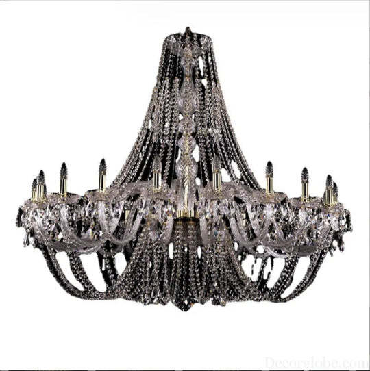European-style crystal chandelier light luxury living room lamp simple modern bedroom lamp luxury atmosphere Villa