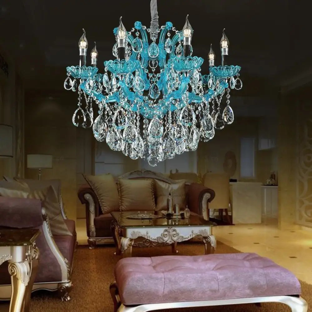 European Crystal Chandelier 2024 New Restaurant Lamp Simple Bedroom Study Lamp Luxury Atmospheric House Living Room