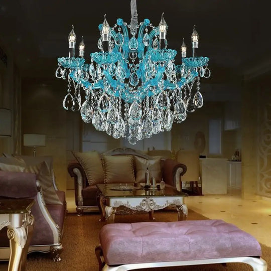 European Crystal Chandelier 2024 New Restaurant Lamp Simple Bedroom Study Lamp Luxury Atmospheric House Living Room
