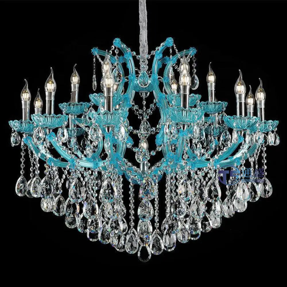 European Crystal Chandelier 2024 New Restaurant Lamp Simple Bedroom Study Lamp Luxury Atmospheric House Living Room