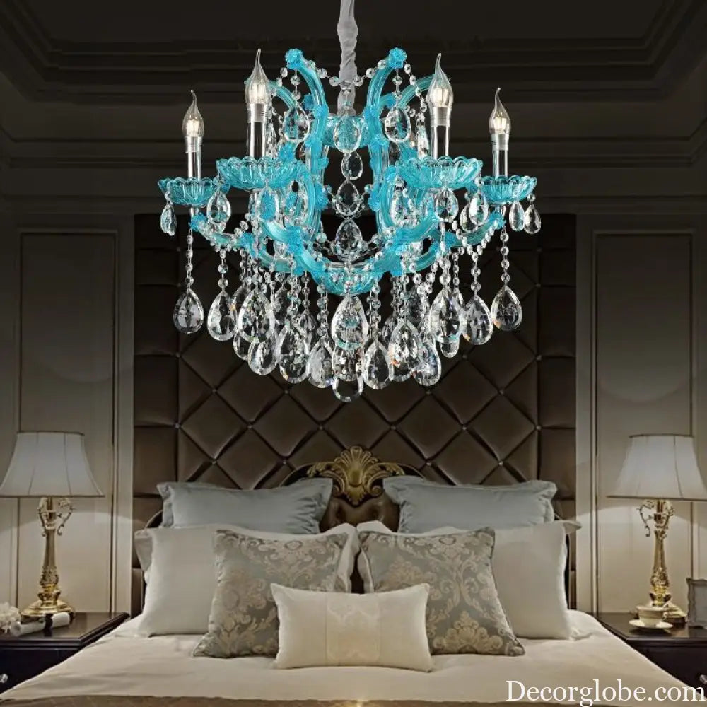 European Crystal Chandelier 2024 New Restaurant Lamp Simple Bedroom Study Lamp Luxury Atmospheric House Living Room