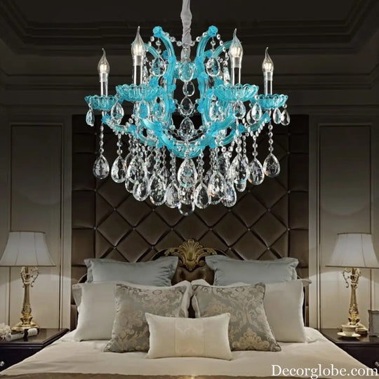 European Crystal Chandelier 2024 New Restaurant Lamp Simple Bedroom Study Lamp Luxury Atmospheric House Living Room
