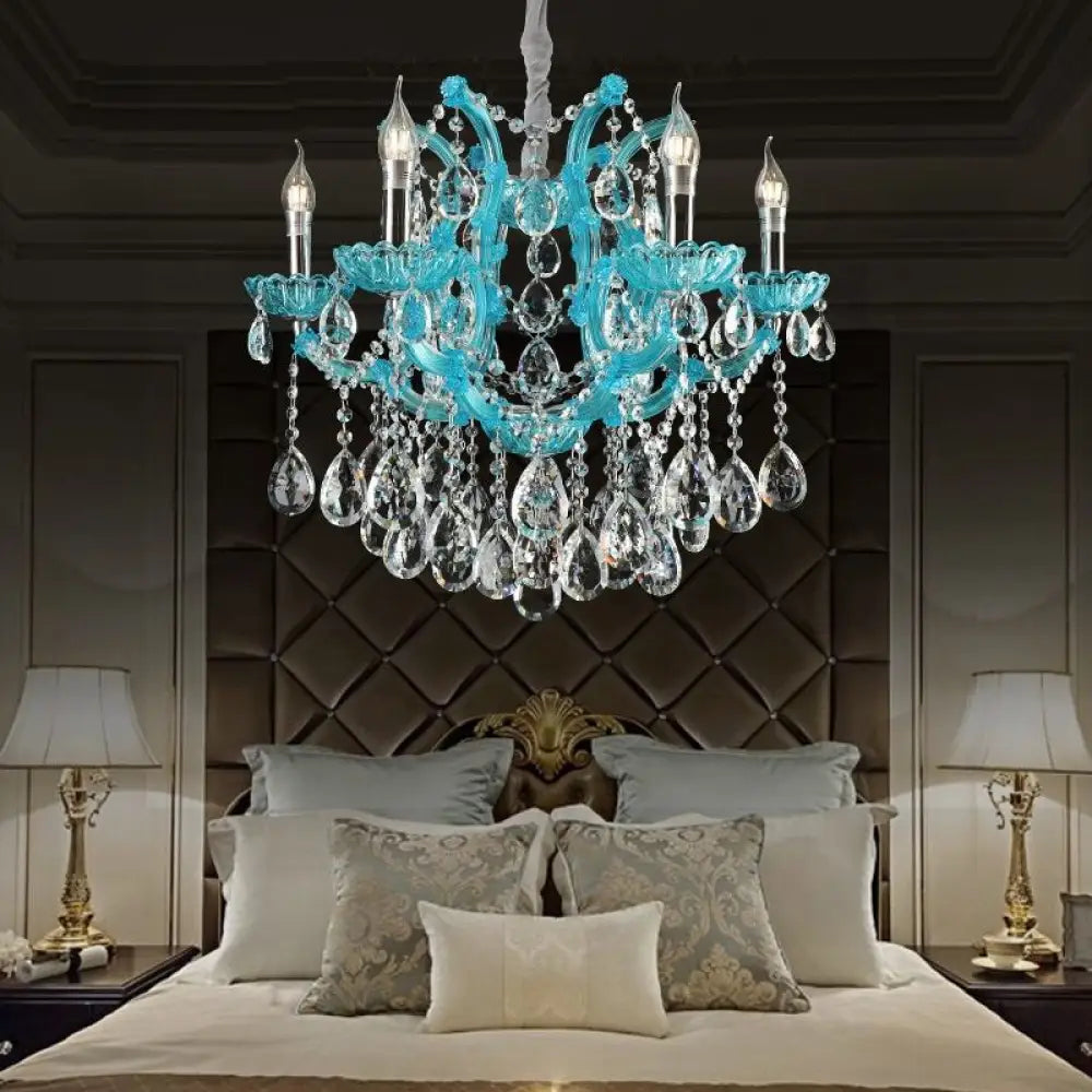 European Crystal Chandelier 2024 New Restaurant Lamp Simple Bedroom Study Lamp Luxury Atmospheric House Living Room