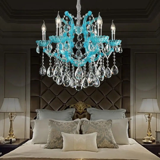 European Crystal Chandelier 2024 New Restaurant Lamp Simple Bedroom Study Lamp Luxury Atmospheric House Living Room