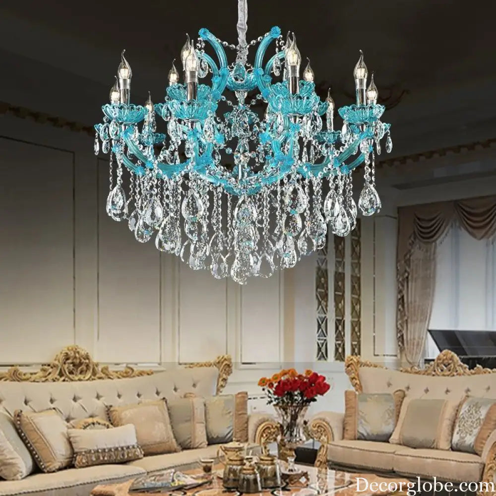 European Crystal Chandelier 2024 New Restaurant Lamp Simple Bedroom Study Lamp Luxury Atmospheric House Living Room