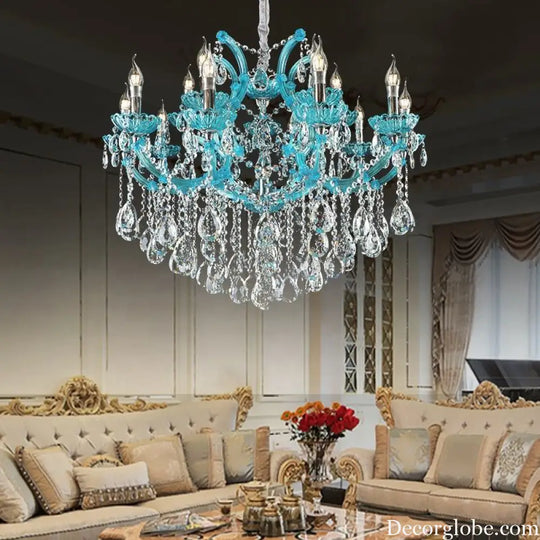 European Crystal Chandelier 2024 New Restaurant Lamp Simple Bedroom Study Lamp Luxury Atmospheric House Living Room