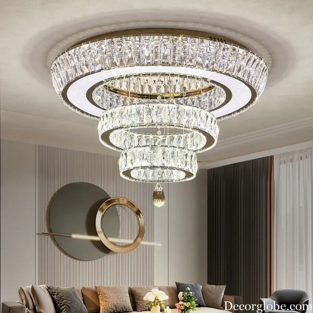 Modern Light Luxury Ceiling Led Crystal Ceiling Light Home Decoration Living Room Hall Bedroom Dining Room Kitchen