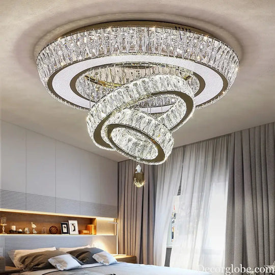 Modern Light Luxury Ceiling Led Crystal Ceiling Light Home Decoration Living Room Hall Bedroom Dining Room Kitchen