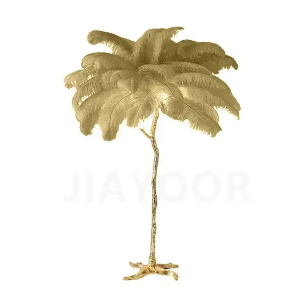 Modern Luxury Feather Floor Lamp Apartment Living Room Bedroom Ostrich Bedside Desk Lamp Decorative LED Lighting Villa