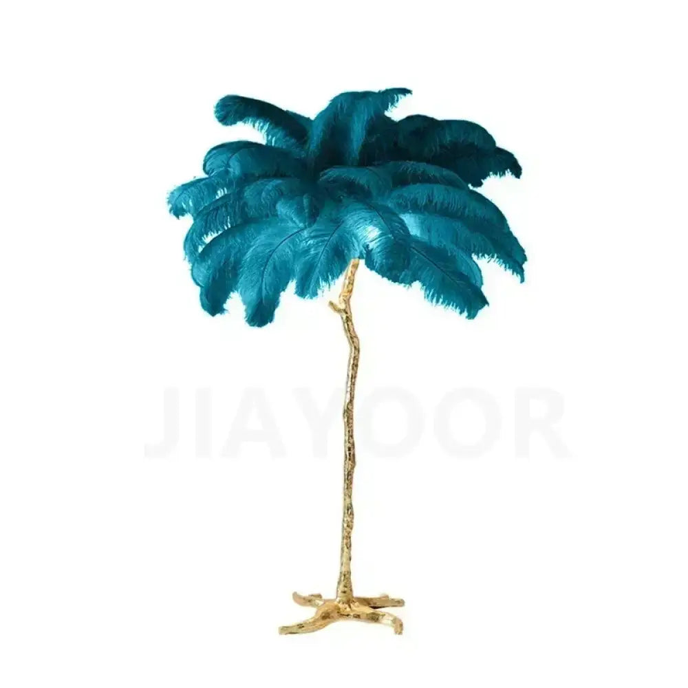 Modern Luxury Feather Floor Lamp Apartment Living Room Bedroom Ostrich Bedside Desk Lamp Decorative LED Lighting Villa