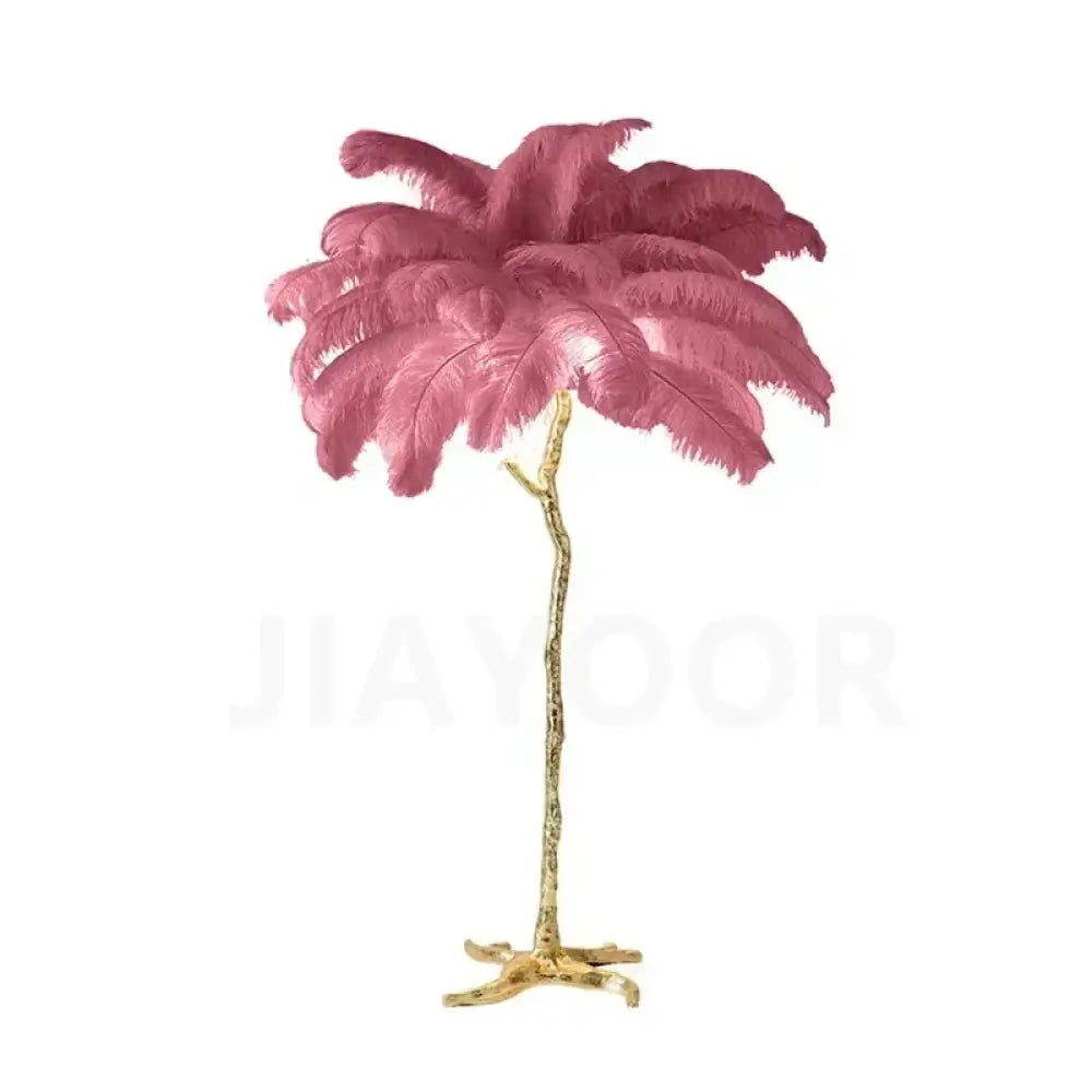 Modern Luxury Feather Floor Lamp Apartment Living Room Bedroom Ostrich Bedside Desk Lamp Decorative LED Lighting Villa