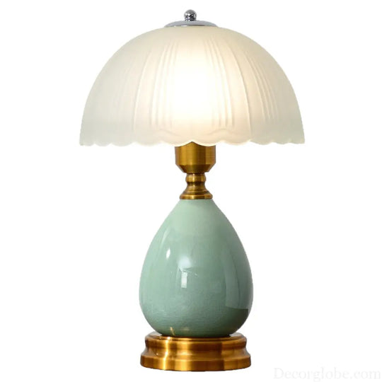 Cross-Border Ceramic Led Table Lamp Retro Bedroom Bedside Lamp Zhongshan Lighting Fixtures E-Commerce Foreign Trade