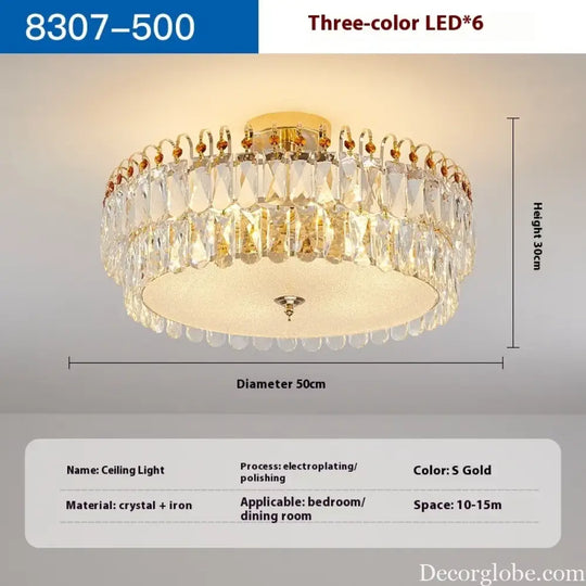 Modern Minimalist Crystal Ceiling Light - French Luxury Living Room &amp; Bedroom Lighting Dimmable Dining Room Chandelier